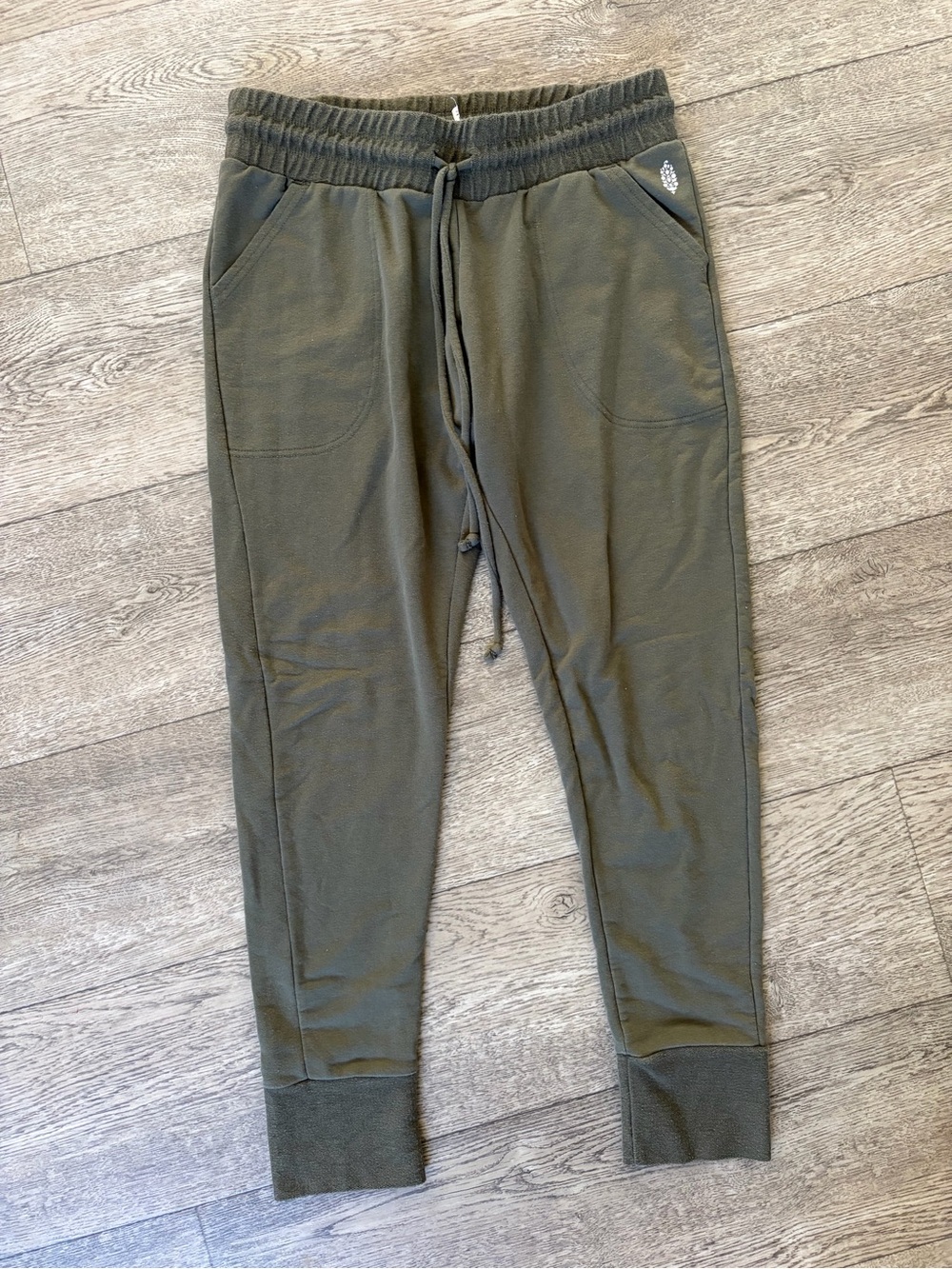 Free people movement army green joggers size medium